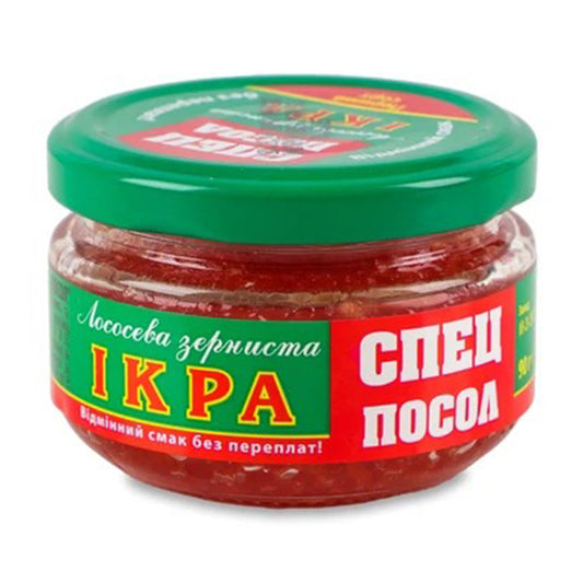 Икра красная лососевая зернистая Спецпосол 90г.