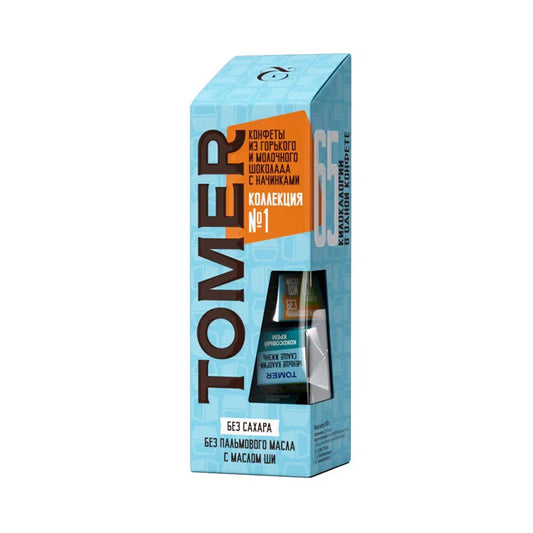 Assortment of chocolates with filling "Collection No. 1" without added sugar. Tomer 97 g