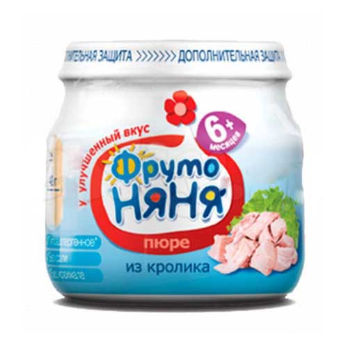 картинка Пюре мясное из кролика с 6 месяцев ФрутоНяня 80г – Prostor.ae