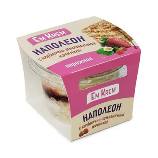 Пирожное "Наполеон" с клубнично-земляничной начинкой замороженное. Черемушки 100 г