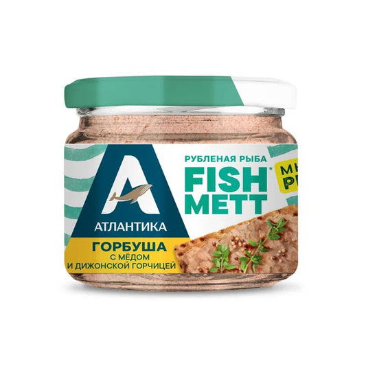 Горбуша с мёдом и дижонской горчицей "Fish Mett" рубленая. Атлантика 170 г