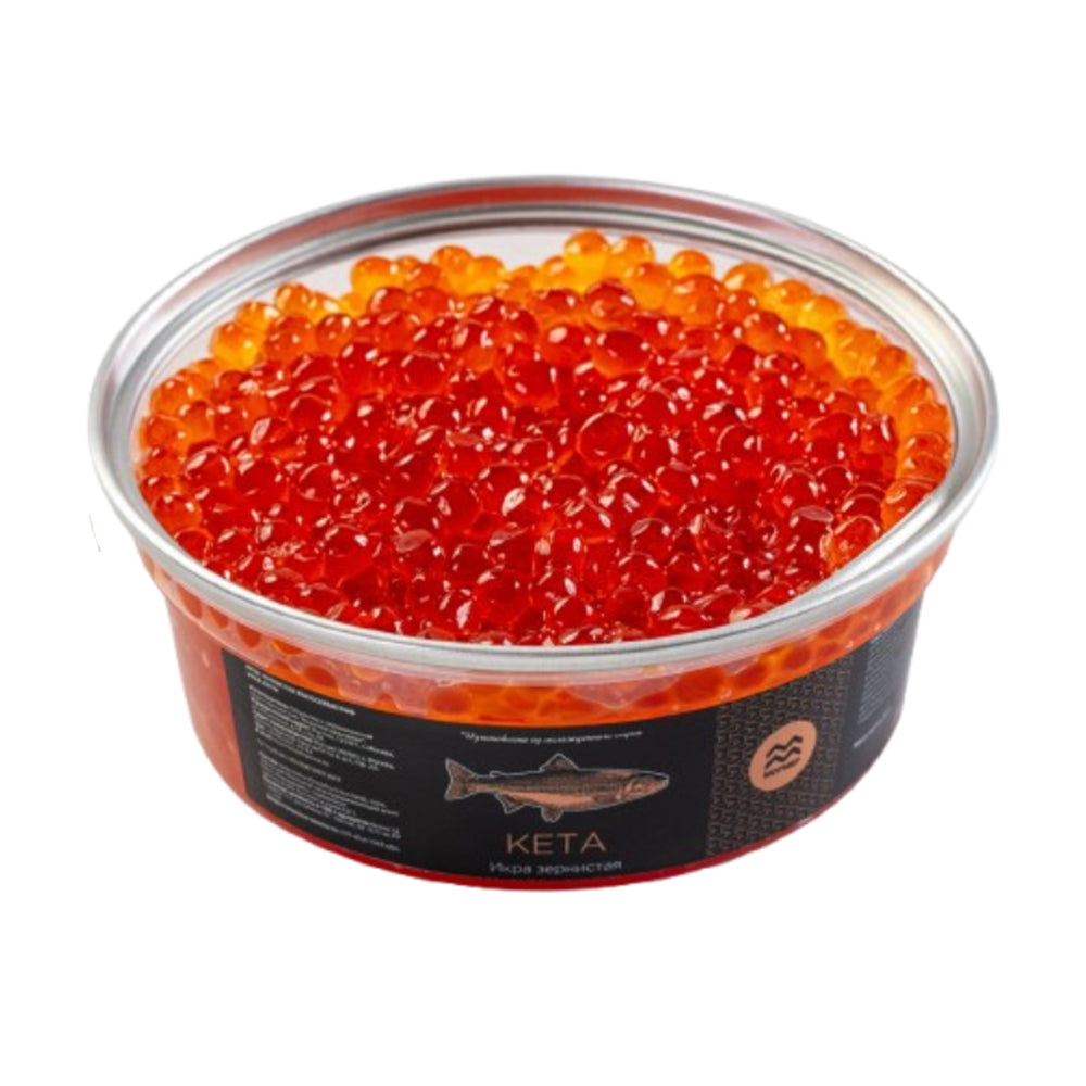 Red chum salmon caviar granular Momer 200g.