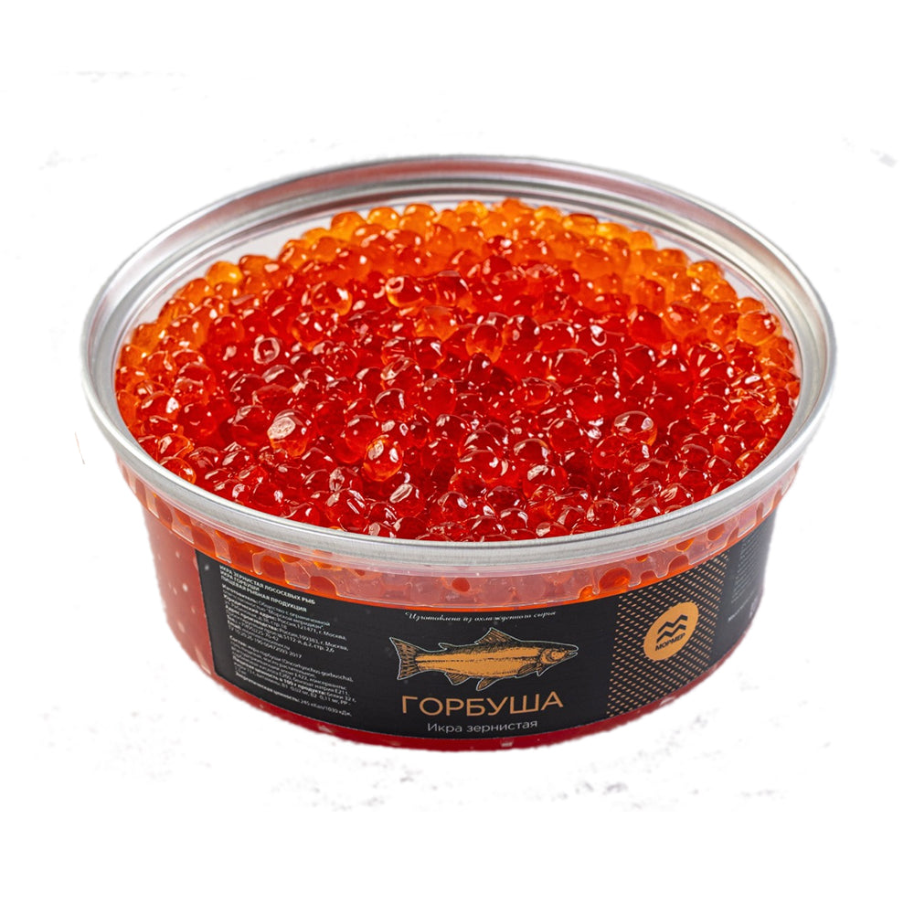 Red pink salmon caviar granular Mormer 200g.