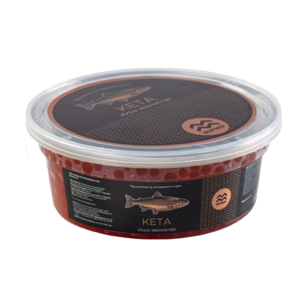 Red chum salmon caviar granular Momer 200g.