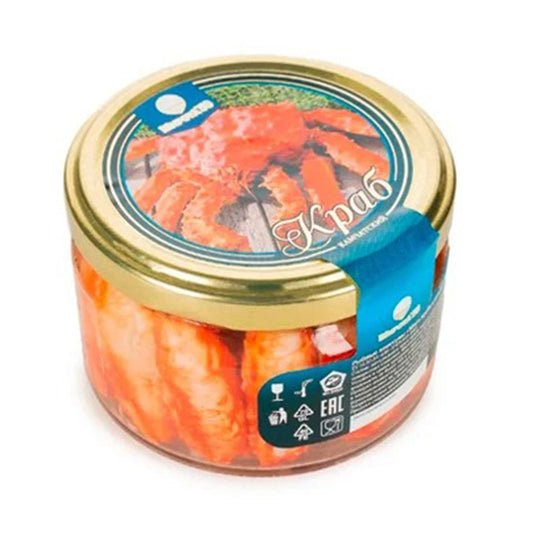 Мясо краба камчатского в солевой заливке Широта 50 220г.