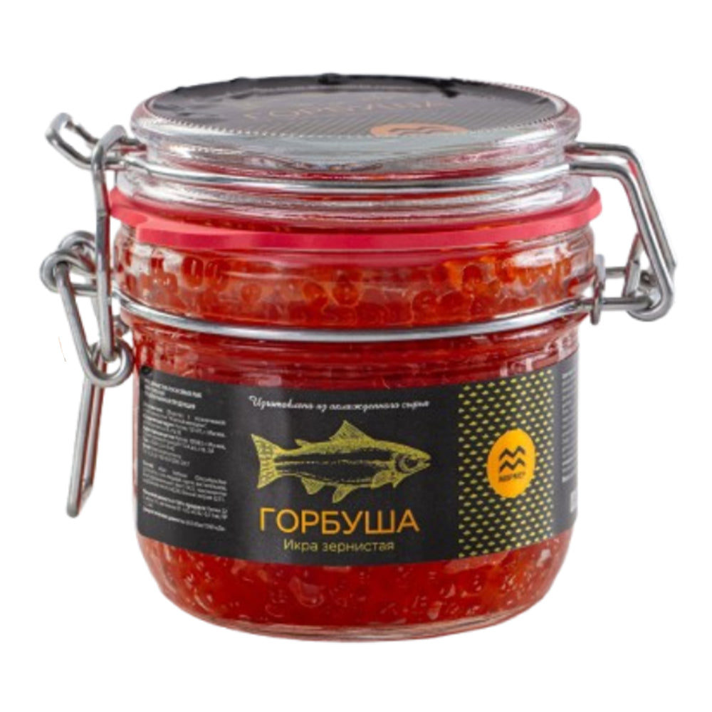 Red pink salmon caviar granular Momer 230g.