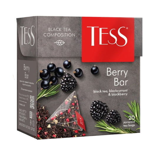 Black tea with blackberry and blackcurrant aroma "Berry Bar" TESS (20 pyramids) 36g.