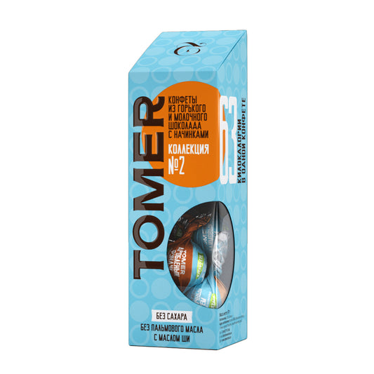 Assortment of chocolates with filling "Collection No. 1" without added sugar. Tomer 97 g