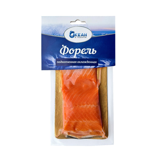 Радужная форель с кожей подкопченая охлажденная. Белвнешрыбторг (Беларусь) 200 г