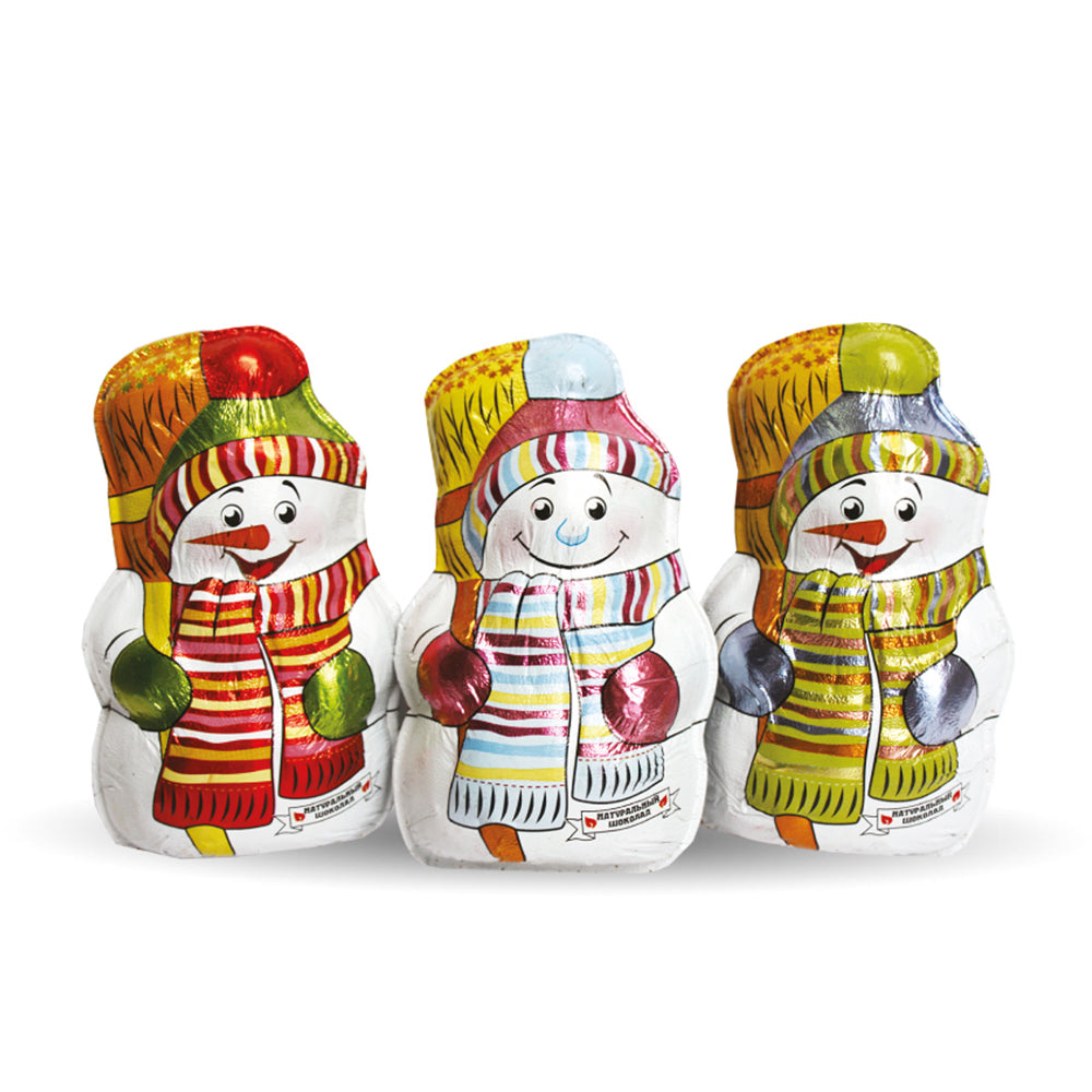 Шоколад молочный новогодний "Снеговик". Золотое правило 50 г (1 шт)