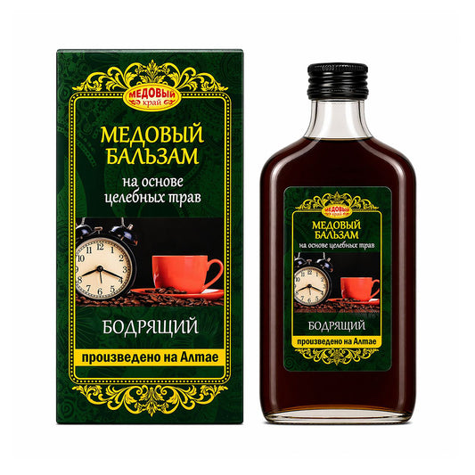 Honey balm "Invigorating" based on medicinal herbs "Altai Herbs" No. 21. Honey edge 250 ml