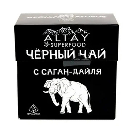 Black tea with Sagan-dailya Altai superfood (15 pyramids x 2g) 30g.
