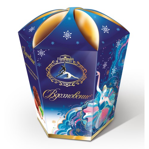 картинка Конфеты с шоколадно-ореховым кремом и целым фундуком &quot;Вдохновение&quot; 150г – Prostor.ae