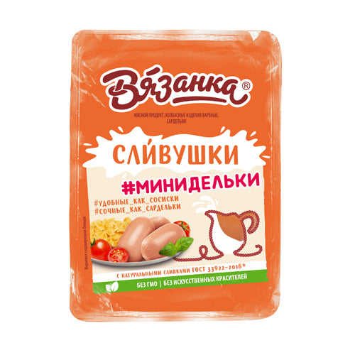 картинка Сардельки сливочные «Сливушки. Минидельки». Вязанка 330г – Prostor.ae