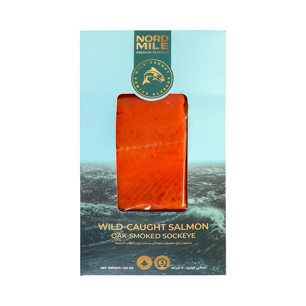 Cold-smoked wild salmon fillet. Nord Mile Premium Seafood 140 g