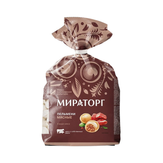 Meat dumplings made from pork, beef, chicken and veal with aromatic broth "Miratorg" 700g