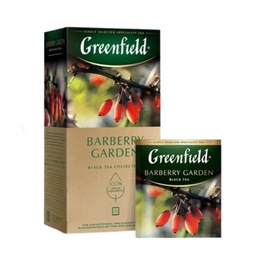 Black tea with barberry aroma "Barberry Garden" Greenfield (25 bags) 37.5g.