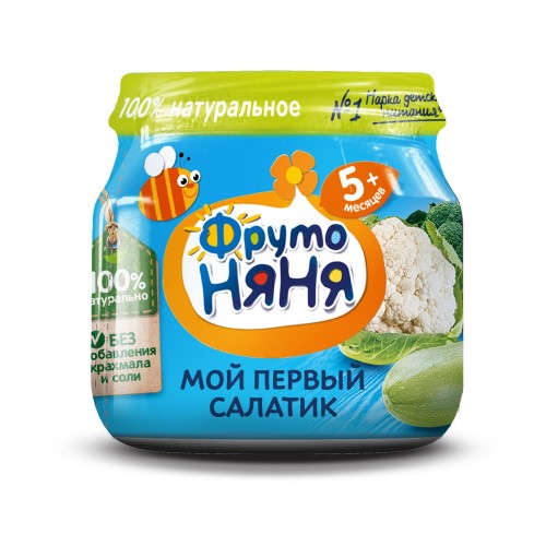 картинка Пюре натуральное "Мой первый салатик" с 5 месяцев ФрутоНяня 80г – Prostor.ae