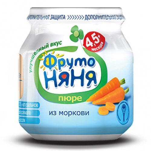 картинка Пюре натуральное из моркови с 4 месяцев ФрутоНяня 80г – Prostor.ae
