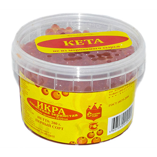 картинка Икра лососевая (кета) Сахалин Рыба 280г – Prostor.ae