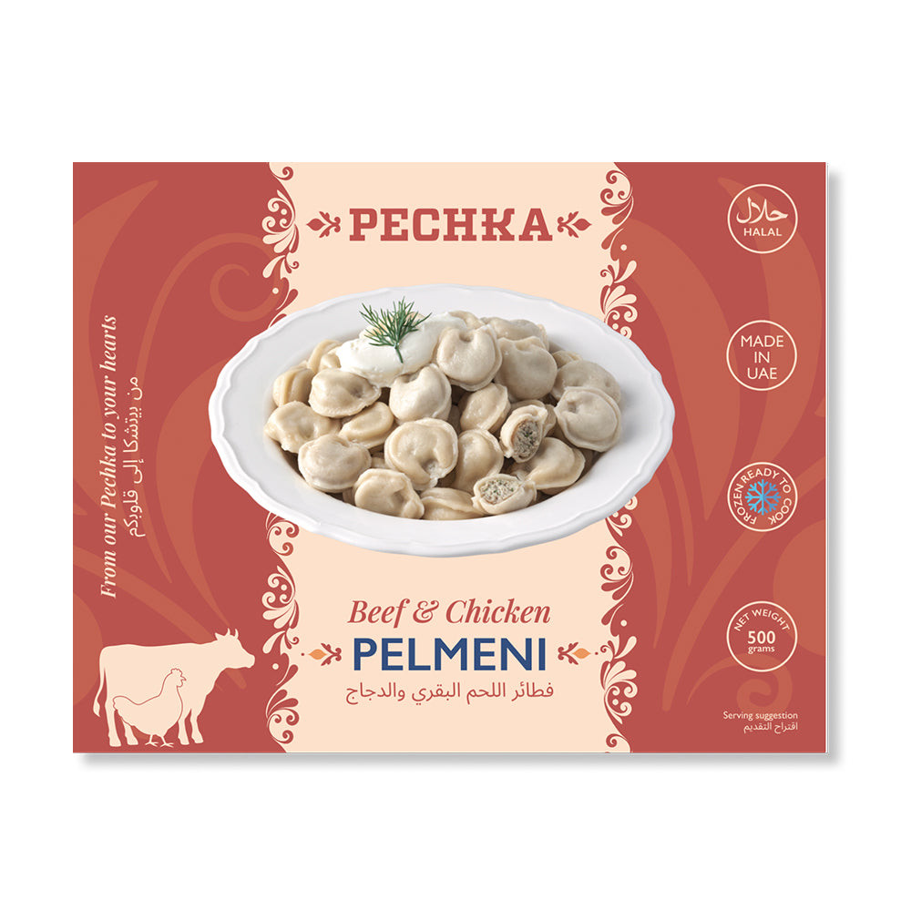 Pelmeni with chicken and beef "Pechka" 500g