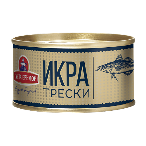 картинка Икра трески "Санта Бремор" деликатесная 130г – Prostor.ae