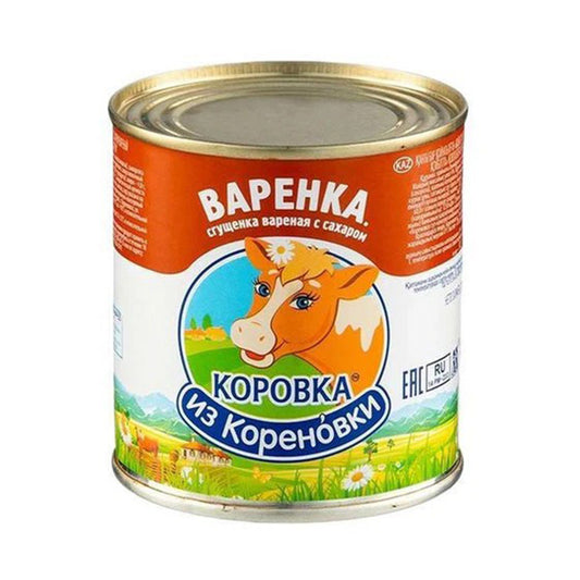 Milk condensed boiled, Premium 8.5% fat GOST "Korovka iz Korenovka" 360g