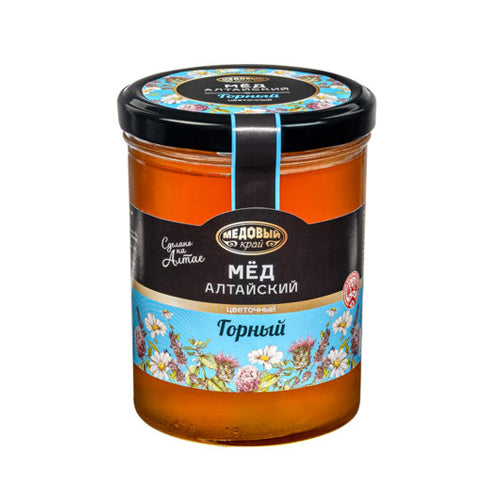 картинка Мёд Алтайский натуральный цветочный "Горный". Медовый край 500г – Prostor.ae