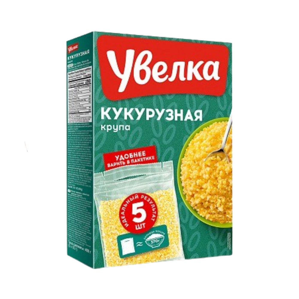 Крупа кукурузная в пакетиках для варки (5пак.х80г) Увелка 400г.