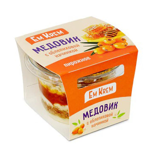 Пирожное "Медовик" с облепиховой начинкой замороженное. Черемушки 100 г