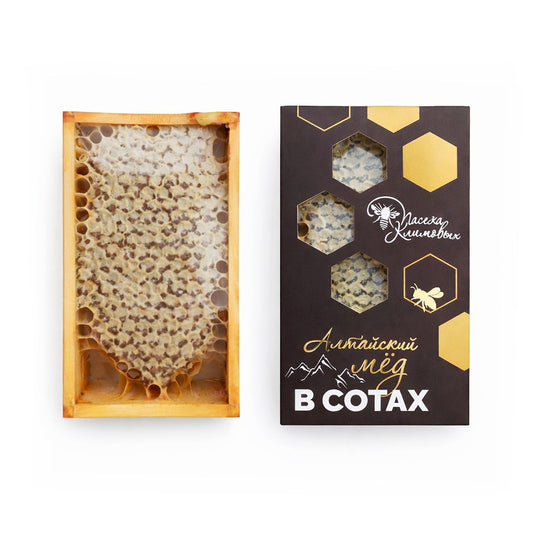 Altai honey, natural flower honey in combs. Klimov's Apiary, 250 g