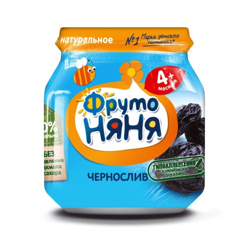 картинка Пюре натуральное "Чернослив" с 4 месяцев ФрутоНяня 100г – Prostor.ae