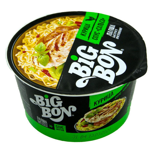 картинка Лапша быстрого приготовления &quot;Курица+соус &quot;Сальса&quot; &quot;Big Bon&quot; 85г – Prostor.ae