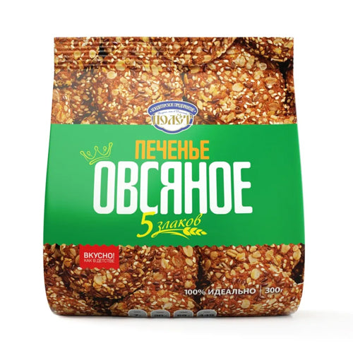 картинка Печенье овсяное 5 злаков. Полёт 300г – Prostor.ae