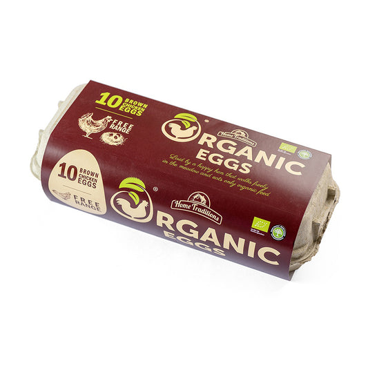 Organic brown eggs from free-range chickens "Organic Eggs" 10 pcs.