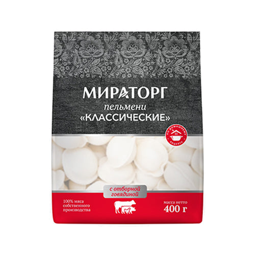 картинка Пельмени с мясом свинины, курицы и говядины «Классические». &quot;Мираторг&quot; 400г – Prostor.ae