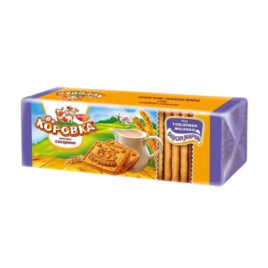 Sugar cookies "Korovka" with baked milk flavor RotFront 375g.