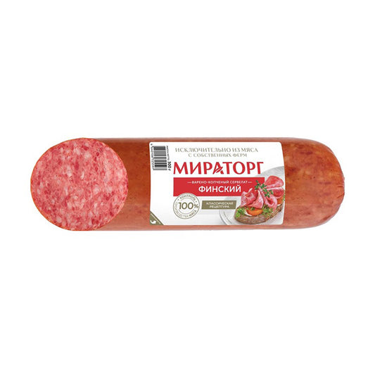 Sausage boiled-smoked Servelat Finskiy. Miratorg 300 g