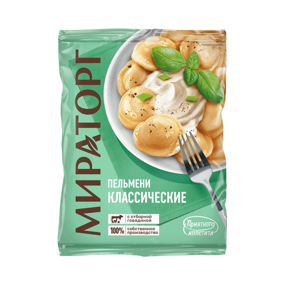 Pelmeni with pork, chicken and beef "Classic". "Miratorg" 400g