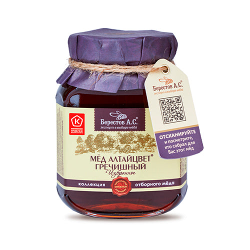 картинка Мед натуральный (Гречишный. Избранное) Алтайцвет &quot;Берестов А.С.&quot; 500г – Prostor.ae
