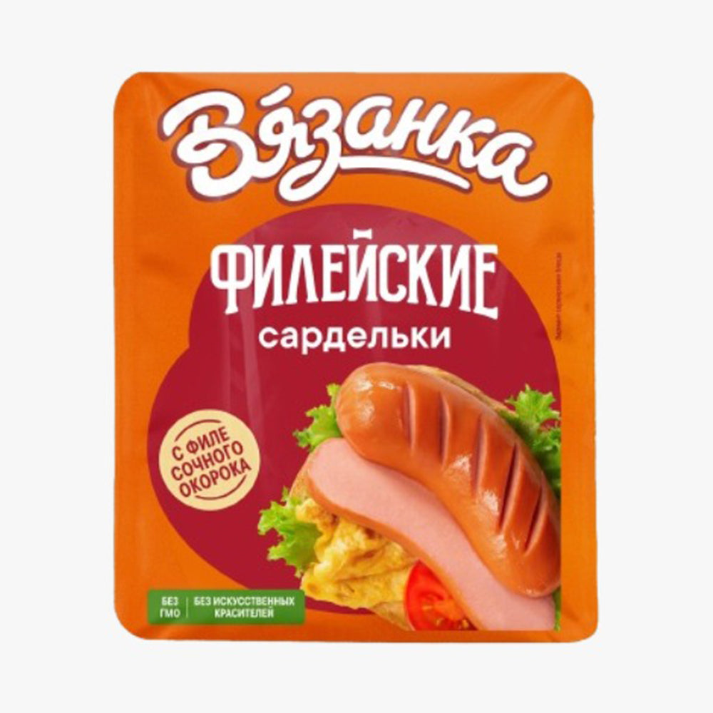 Сардельки с филе сочного окорока "Филейские" Вязанка 400г.
