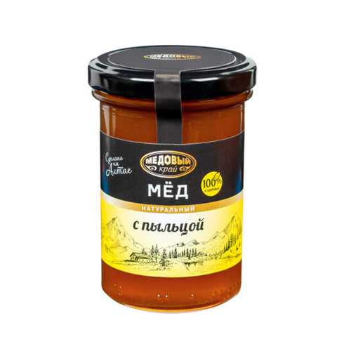 картинка Мёд натуральный с пыльцой. Медовый край 300г – Prostor.ae