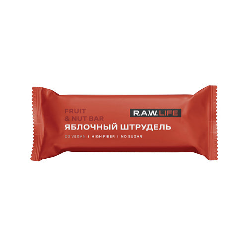 картинка Орехово-Фруктовый батончик "Яблочный штрудель" без сахара. R.A.W. LIFE 47г – Prostor.ae
