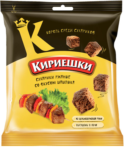 картинка Сухарики ржаные «Кириешки» со вкусом шашлыка 40гр. – Prostor.ae