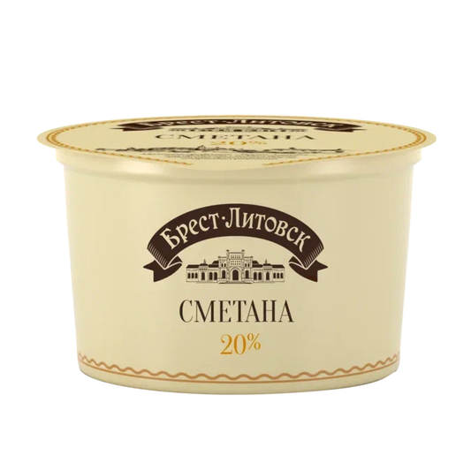 картинка Сметана 20% "Брест-Литовск" 180г – Prostor.ae