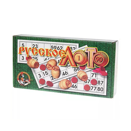 картинка Настольная игра "Русское Лото" в картонной коробке (зеленая) – Prostor.ae