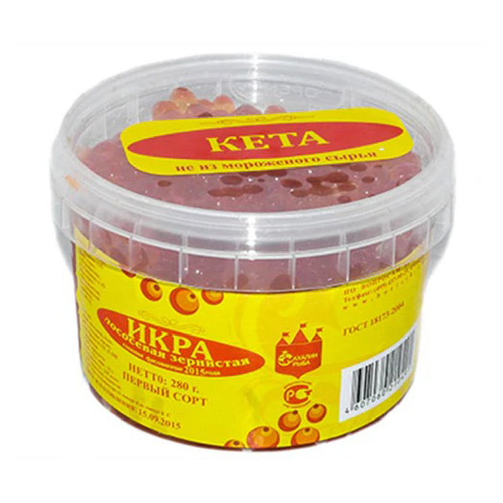 Икра красная лососевая (кета) Сахалин Рыба 280г.