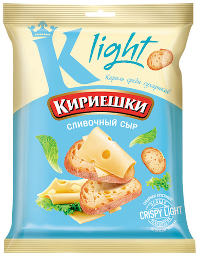 картинка Сухарики хрустящие Light «Кириешки» со вкусом сливочного сыра 33гр. – Prostor.ae