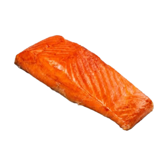 Hot-smoked salmon, by weight, vacuum-packed, ≈200g.