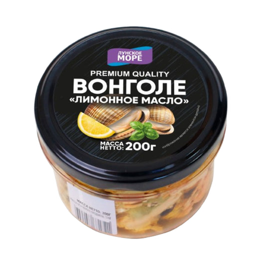 Premium Clam Meat Vongole "Lemon Oil" Lungskoye More 200g.